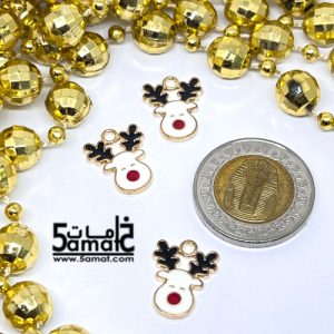 دلايه ملونه   – غزال – موديل كريسماس-  قطعه واحده- Christmas Pendant