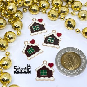 دلايه ملونه   – بيت – موديل كريسماس-  قطعه واحده- Christmas Pendant