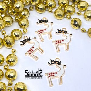 دلايه ملونه   -غزاله –  موديل كريسماس-  قطعه واحده- Christmas Pendant