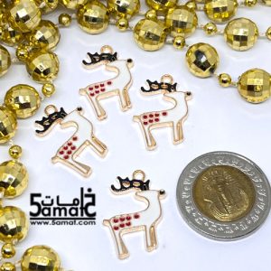 دلايه ملونه   -غزاله –  موديل كريسماس-  قطعه واحده- Christmas Pendant