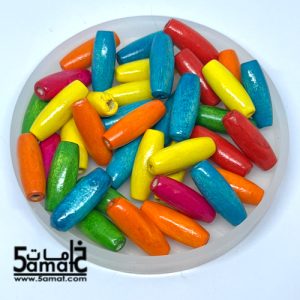 خرز خشب فواصل مقاس 23*8 مم – ألوان ميكس- 20 جرام