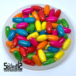 خرز خشب فواصل مقاس 15*7 مم – ألوان ميكس – 20 جرام
