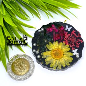 دلايه ملونه كبيره بالزهور الطبيعيه – قطعه فريده هاندميد غير متكرره- كود AF