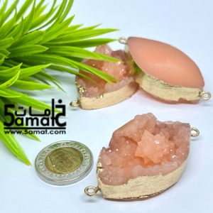دلايه كبيره ملونه دروزي أكريلك بحواف ذهبيه بحلقتين –  سيمون-  قطعه واحده