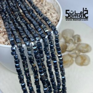 فرع كريستال مكعبات صغيره مقاس 4 لون فاميه كود B