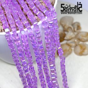 فرع كريستال مكعبات صغيره مقاس 4 لون موف فاتح – كود B
