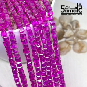 فرع كريستال مكعبات صغيره مقاس 4 لون فوشيا – كود B