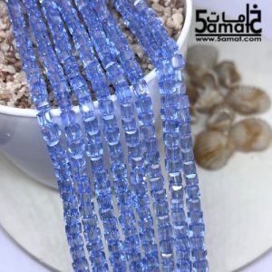 فرع كريستال مكعبات صغيره مقاس 4 لون لبني شفاف جنجاه كود A