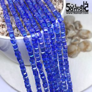 فرع كريستال مكعبات صغيره مقاس 4 لون أزرق شفاف جنجاه – كود A