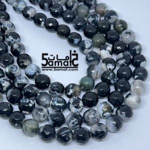 فرع عقيق  فاسيت faceted مقاس 10-  من 36 ل 38 حبه- كود S