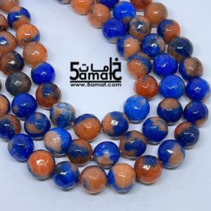 فرع عقيق  فاسيت faceted مقاس 10-  من 36 ل 38 حبه- كود S