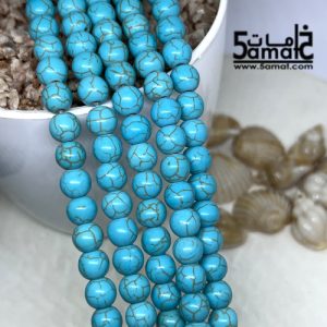 فرع خرز فيروز مدور مقاس 8