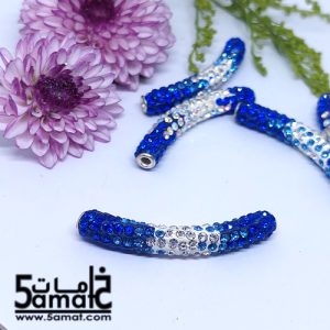 تيوب مرصع بالفصوص – شامبالا – قطر 6 مم طول 43 مم أزرق رويال قطعه واحده