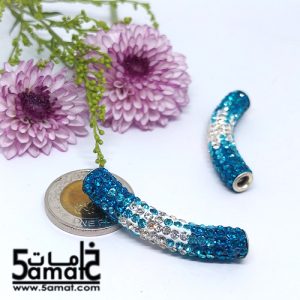 تيوب مرصع بالفصوص – شامبالا – قطر 8 مم طول 48 مم جنزاري قطعه واحده