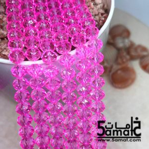 فرع كريستال مقاس 8 بيبي بينك بونبون شفاف