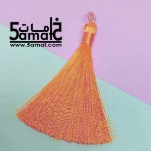 دلايه شرشوبه حرير طويله- طول 7.5 سم – أورانج غامق