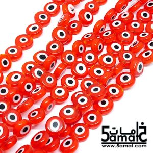 فرع خرز زجاج عيون مبططه مقاس 10  – في حدود 35 سم تقريبا
