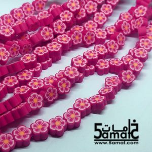 فرع خرز ربر – ورد – أحمر فاتح بطيخي – الفرع في حدود 40 حبه