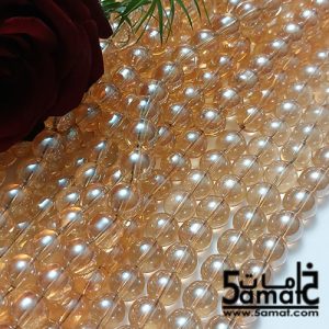 فرع دبل خرز مرمر دبل زجاج عسلي مصدف –  مقاس 10- في حدود75 حبه