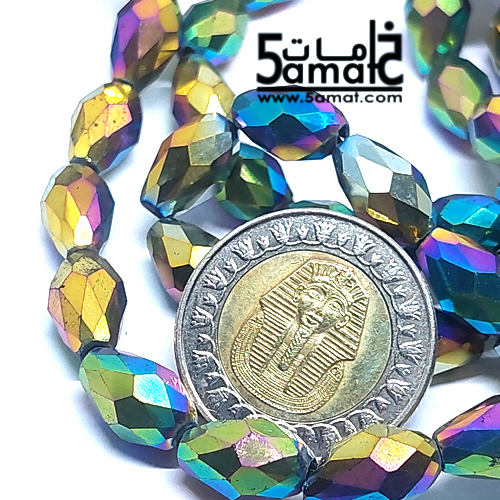 فرع كريستال كمثري مالتي كالر -8*12مم - الصورة 2