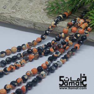 فرع عقيق فاسيت faceted مقاس 6- في حدود 60 حبه