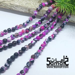 فرع عقيق فاسيت faceted مقاس 6- في حدود 60 حبه