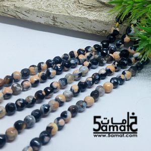 فرع عقيق فاسيت faceted مقاس 6- في حدود 60 حبه
