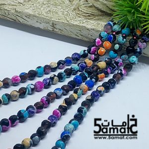 فرع عقيق فاسيت faceted مقاس 6- في حدود 60 حبه