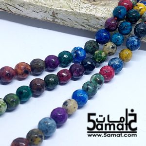 فرع عقيق فاسيت faceted  مقاس 8- من 45 ل 47 حبه
