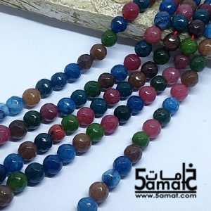 فرع عقيق فاسيت faceted  مقاس 8- من 45 ل 47 حبه