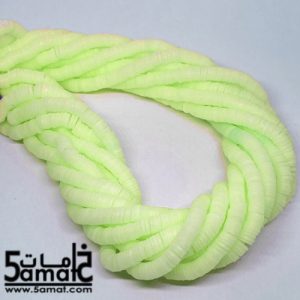 فرع خرز ربر جاميكا – قطر 6مم -تفاحي  فاتح فروستد نص شفاف-طول الفرع من 38 ل40 سم تقريبا – فروستد نص شفاف