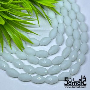 فرع كريستال كمثري -8*11مم أبيض مط