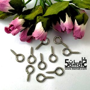 20 مسمار حلقه لدلايات الريزن والصلصال الحراري – مقاس صغير فضي عادى