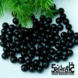 خرز بلاستيك مدور أسود مقاس 10 – 25 جرام