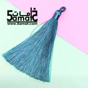 دلايه شرشوبه حرير طويله- طول 8 سم – تركواز