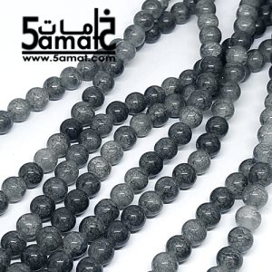 فرع تقليد عقيق مفرد رمادي مقاس 8 مم- الفرع في حدود ال50 حبه بالتقريب
