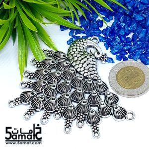 دلايه كبيره طاووس بحلقات فضي