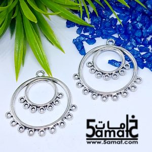 2 دلايه حلق فضي بحلقات