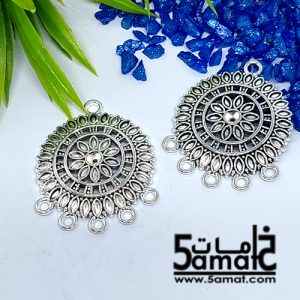 2 دلايه حلق فضي بحلقات