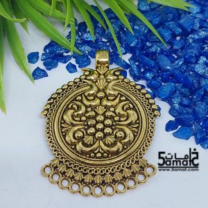 دلايه كبيره ذهبي مزخرفه بحلقات