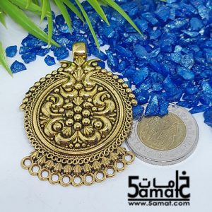 دلايه كبيره ذهبي مزخرفه بحلقات