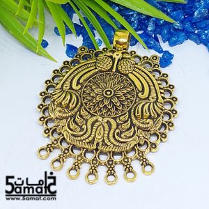 دلايه كبيره ذهبي مزخرفه بحلقات