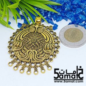 دلايه كبيره ذهبي مزخرفه بحلقات