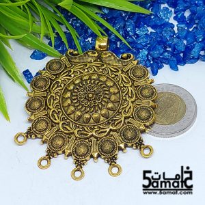 دلايه كبيره ذهبي مزخرفه بحلقات