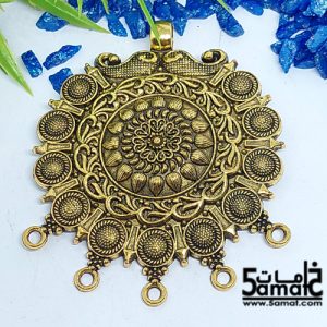 دلايه كبيره ذهبي مزخرفه بحلقات