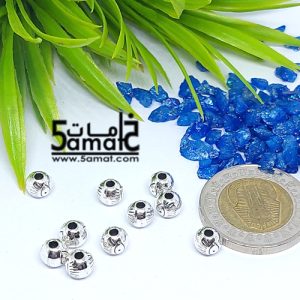10 فاصل فضي مزخرف برسم عين مقاس 6