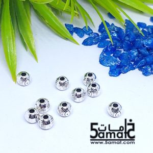 10 فاصل فضي مزخرف برسم عين مقاس 6