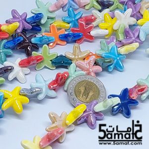 فرع خزف صدفي – سيراميك – حبات نجوم بحر – في حدود  28حبه