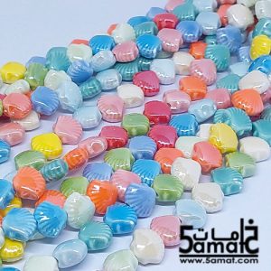 فرع خزف صدفي – سيراميك – حبات صدف بحر- في حدود  30حبه