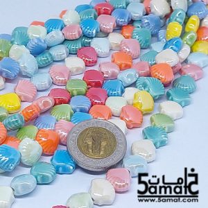 فرع خزف صدفي – سيراميك – حبات صدف بحر- في حدود  30حبه